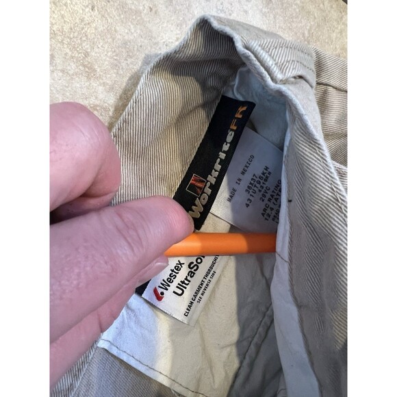 Workrite FR Pants Mens 36x30 Beige Khaki Chino Straight Leg Work ARC Rating 12.4 - Picture 3 of 11